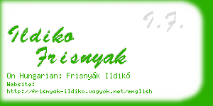 ildiko frisnyak business card